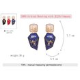 thumbnail image 3 of Joyas elegantes para mujer para fiestas con estilo Pendientes geométricos de resina azul, 3 of 6