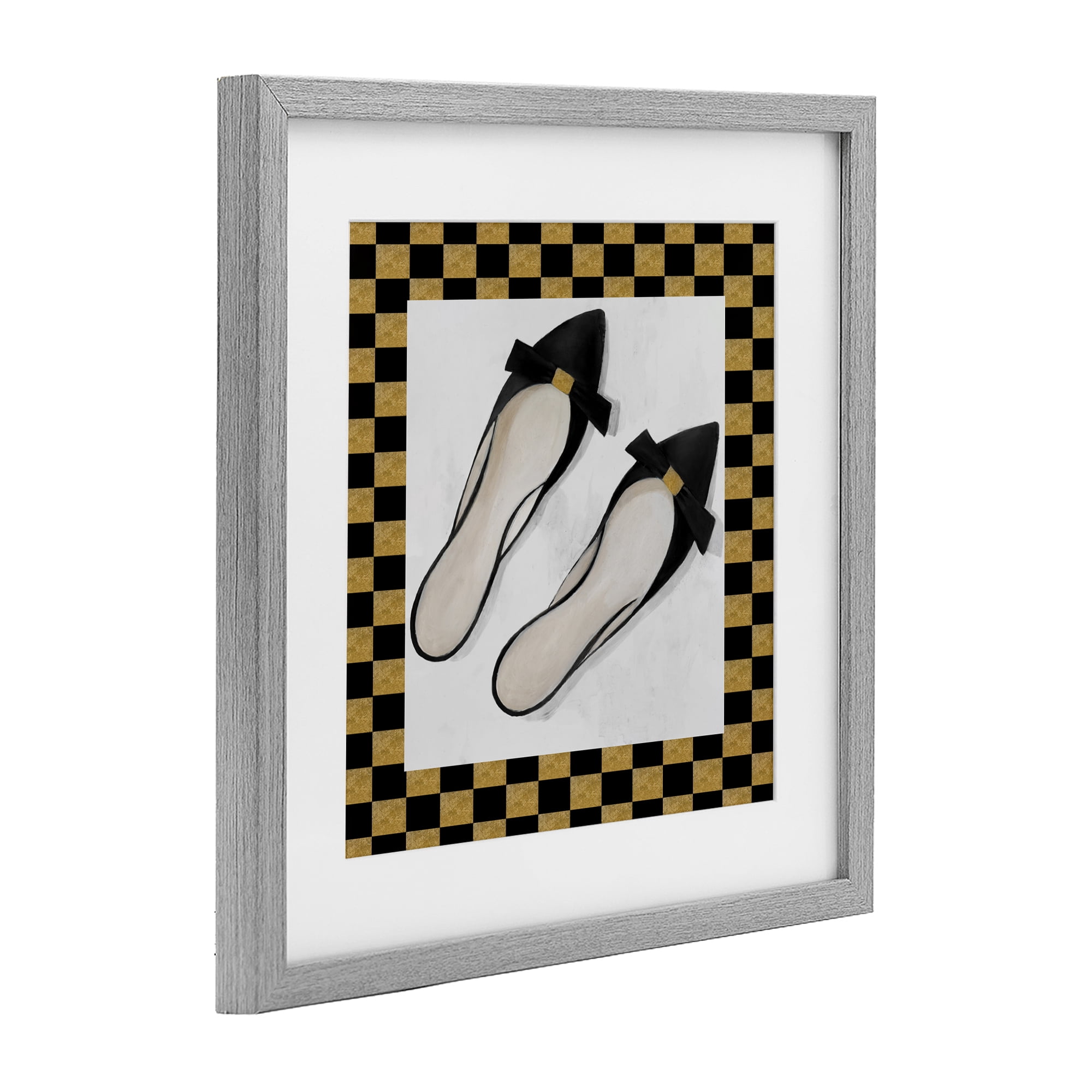 Stupell Industries Sleek Black Sliders Gray Framed Print Under Glass, design by Lorenzo Collective