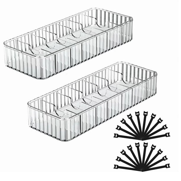 ckepdyeh - Cajas organizadoras para guardar cables, paquete de 2, caja organizadora para guardar cargadores de cables con 20 bridas