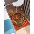 thumbnail image 5 of Printed Rug, Colorful Rug, Red And Yellow Painting Rug, Thin Rug, Corridor Rug, Customs Rugs, Modern Rug, Acrylc Rug, Machine Washable Rug, 3.3'x5' - 100x150 cm, 5 of 7