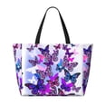 thumbnail image 2 of Balery Flying Butterflies Beach Travel Bag - Water-Resistant, Large Capacity Lightweight Tote with 7 Pockets for Women and Men - Perfect for Beach, Pool, Gym, and Travel, 2 of 7