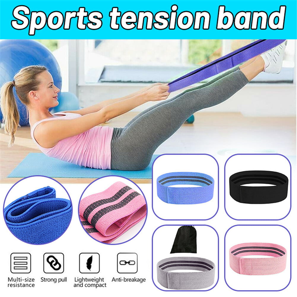 JESTOP Non Slip Resistance Bands 3 Pack Fabric Workout Bands Elastic Exercise Bands for Squat Glute Hip Training Booty Bands for Legs and Butt