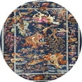 thumbnail image 1 of Ahgly Company Indoor Round Traditional Plum Purple Persian Area Rugs, 4' Round, 1 of 6