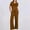 Coffee, variant on Ofreoo Women's Casual Solid Color Round Neck Pocket Short SleeveJumpsuits Flowy Pants for Women Summer Clearance