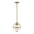 thumbnail image 4 of 1 Light Pendant-Transitional Style with Mid-Century Modern and Bohemian Inspirations-11.5 inches Tall By 8.75 inches Wide-Warm Brass Finish Bailey, 4 of 4