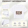 thumbnail image 6 of Women's Summer Cropped T Shirts Leopard Sun Graphic Print tees Short Sleeve Casual Crop Tops, 6 of 7
