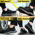 thumbnail image 5 of AUXDIQ Work Shoes Men Women Breathable Steel Toe Cap Industrial Trainers Lightweight Construction Sneakers Sport Shoes, 5 of 6