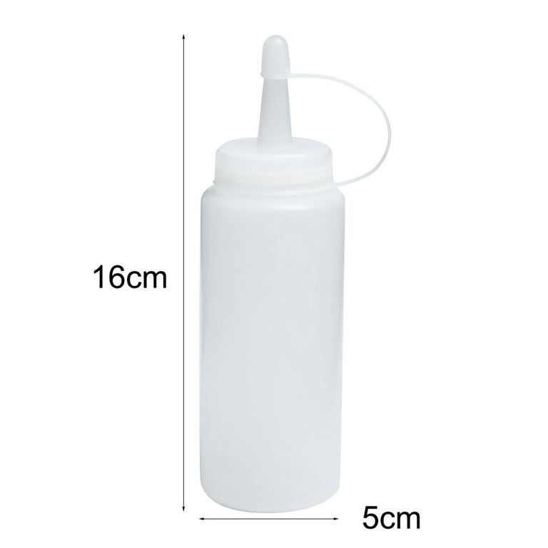 4 White 2 Oz Bottles With Squirt/ Squeeze Top Twist Style Lid Use to  Dispense Liquids, Sauces, Oils, Etc. 