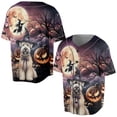 thumbnail image 3 of Spooky Halloween Night Witch Soft Coated Wheaten Terrier Glowing Pumpkins All Over Print 3D Baseball Shirt Wheatie Dog Lover Softball Sport - 12015, 3 of 6