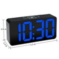 thumbnail image 7 of DreamSky Compact Digital Alarm Clock with USB Port for Charging, 0-100% Adjustable Brightness Dimmer, Blue Bold Digit Display, Adjustable Alarm Volume, 12/24Hr, Snooze, Bedroom Desk Alarm, 7 of 7