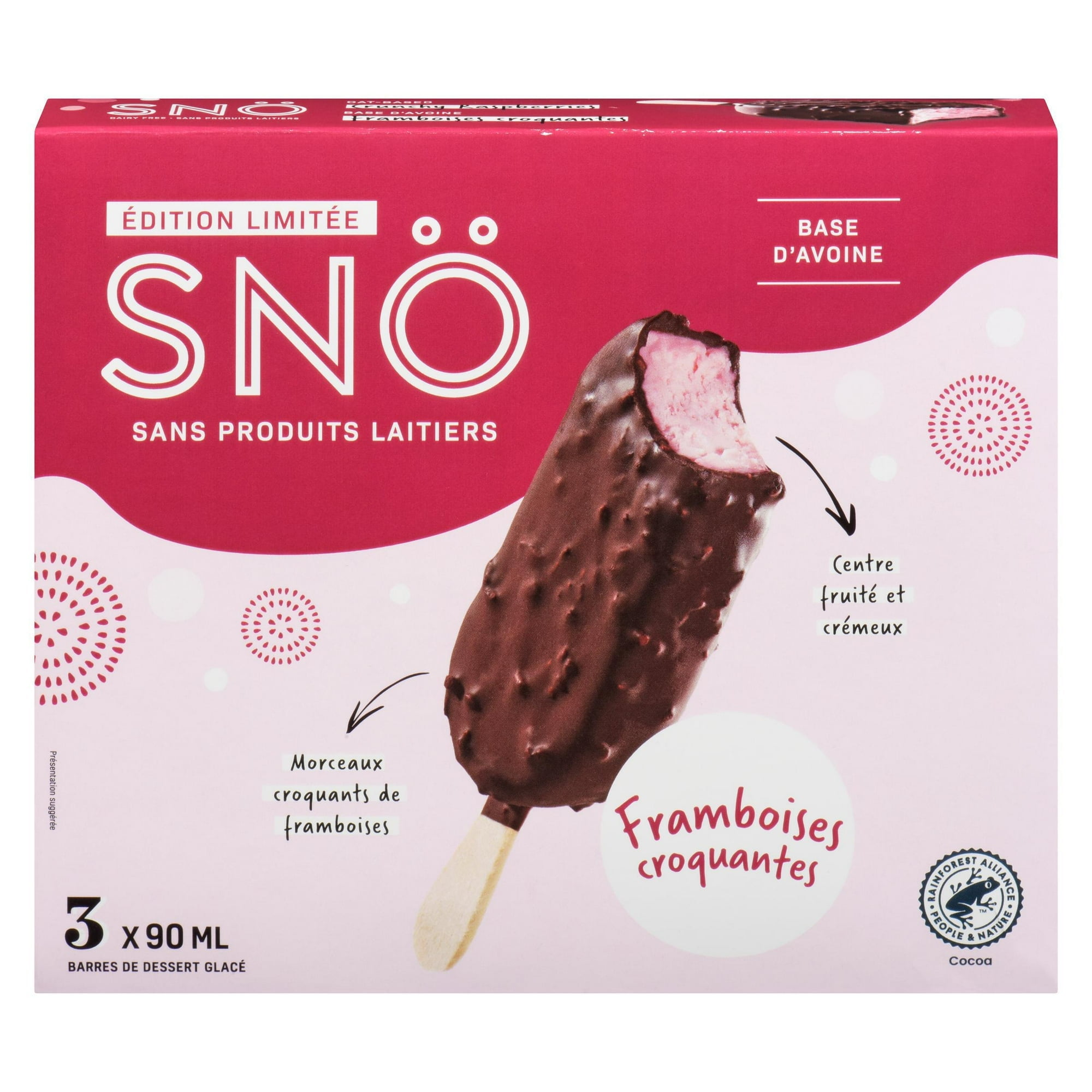 Snö Framboises croquantes barres à base de plantes