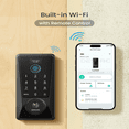 thumbnail image 5 of DESLOC Smart Lock D110 Plus, Deadbolt Smart Lock with Built-In WiFi, App Control, Fingerprint Entry,Keyless Lock For Front Door,IP54, BHMA Grade 3, Silver, 5 of 10