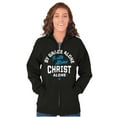 thumbnail image 3 of By Grace Faith Christ Alone Jesus Unisex Plus Size Zip Hoodie Brisco Brands 2X, 3 of 6