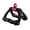 Black, variant on Double D Handle Cable Machine Row Attachment Black Home Gym Accessory