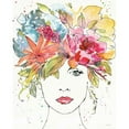 thumbnail image 3 of Tavoletti, Anne 12x14 Black Modern Framed Museum Art Print Titled - Floral Figures III, 3 of 5