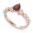thumbnail image 2 of Diamond-Capitals 1.25 Carat (F-G/VS1) Natural Diamond Garnet Gemstone Trendy Anniversary Ring for Ladies 14K Rose Gold Size 8, 2 of 8