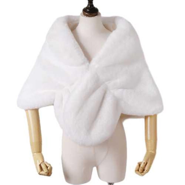 Women's Winter Solid Color Short Imitation Cape Shawl