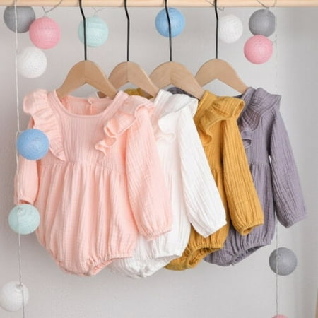 

Newborn Baby Girl Long Sleeve Bodysuit Romper Jumpsuit Summer Clothes Top