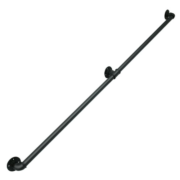 Lieonvis Corridor Passage Staircase Handrail Handle Stair Banister Grab Rail Wall Support Railing Black