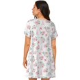 thumbnail image 6 of Cotton Nightgowns for Women - Eiffel Tower Flower Sleep Shirts for Women's Nightgowns & Sleepshirts, Soft Cotton Pajama Dress Shirts for Women, House Dress Sleepwear for Women, 6 of 7
