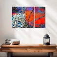 thumbnail image 2 of Elephant Stock Basketball Madness Wall Art - Horizontal Multi Panel Canvas - Living Room Wall Decor - Sports Multi Panel - Orange And Blue Decor By Takumi Park - 23" x 14", 2 of 4
