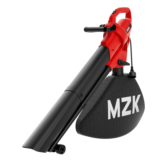MZK 3-in-1 Electric Leaf Blower, Vacuum & Mulcher, 550 CFM, 200 MPH Airflow, Corded With 50L Leaf Collection Bag