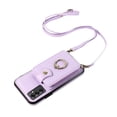 thumbnail image 4 of for Samsung Galaxy A14 5G Case, Elegant Minimalist Wallet Case with Ring Kickstand and Shoulder Strap, Shockproof Stylish Protective Durable PU Leather Cover for Samsung Galaxy A14 5G, Purple, 4 of 7
