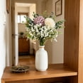 thumbnail image 6 of MMJ Artificial Flowers Bouquet Hydrangea Baby Breath Faux Silk Floral Home Wedding Vase Decor 14.57x7.87in, 6 of 6