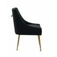 thumbnail image 3 of Set of Two Black Gold Velvet Dining Chairs, 3 of 5