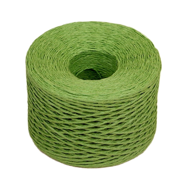 WHAMVOX Craft Rope Dark Green 200M Raffia Paper String 2 Rolls For Diy Decoration And Macrame Projects