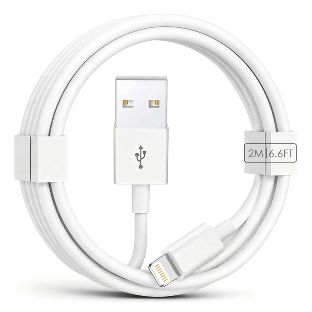 Cable Lightning a USB iKeloah de 2 m certificado MFi, blanco