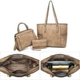 thumbnail image 4 of M Marco Women's Handbag 3pcs Set Fashion Tote Bag with Matching Satchel Bag and Wristlet, 4 of 7