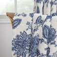 thumbnail image 6 of DriftAway Linen Floral Paisley Navy Blackout Curtains for Living Room Bedroom 72 Inch Length 2 Panels Lined Grommet Window Drapes Thermal Farmhouse Country Jacobean Curtains, 6 of 8