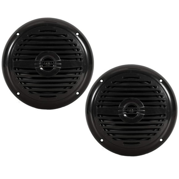 Acoustic Audio by Goldwood MRN65B Waterproof Flush Mount Marine 6.5" Speakers 1 Pair Pack Black