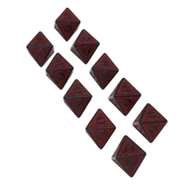 10 Uds dados poliédricos juego de mesa acrílico dados multiusos para juegos de rol de mesa