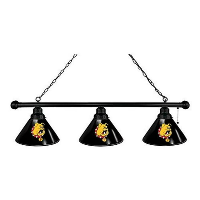 Holland Bar Stool BL3BKFerrSt Ferris State 3 Shade Billiard Light