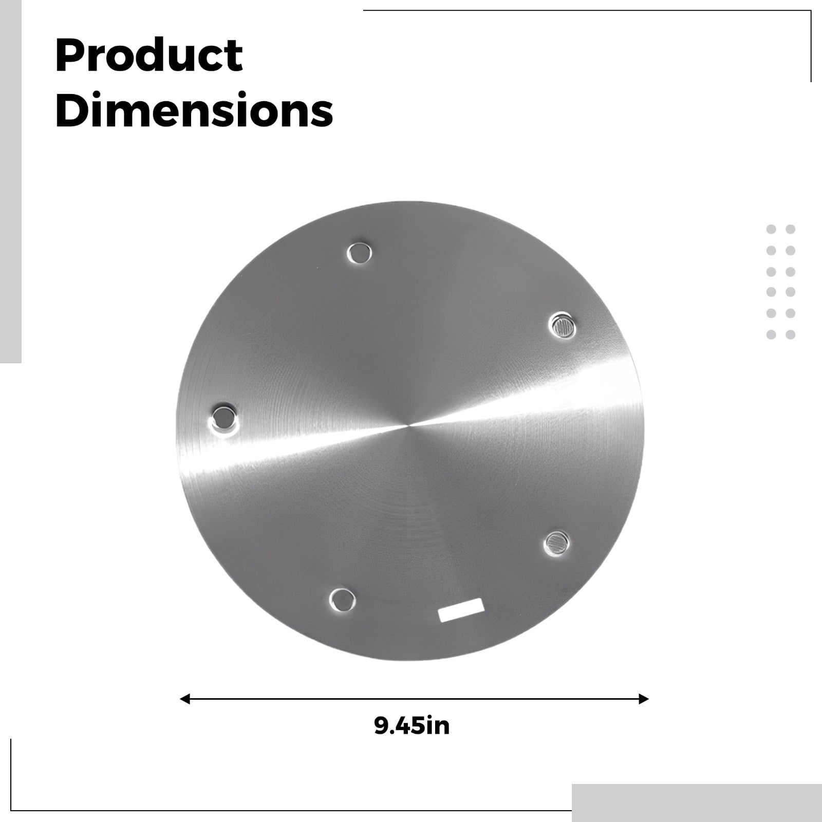 Induction Cooktop Adapter Plate, 9.4 in / 24 cm Stainless Steel Heat Diffuser Plate for Induction Cooker, 0.15 in / 4 mm Thick Simmer Plate for Even Heating, Defrosting Plate