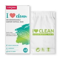 Sirona Sanitary Disposable Bags - 45 Bags for Discreet Disposal of Tampons, Condoms, Sanitary Pads,