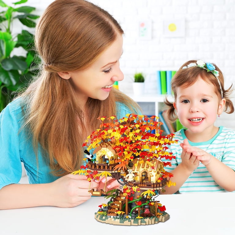 GZBrick Cherry Blossom Bonsai Tree House Building Sets Compatible