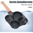 thumbnail image 2 of Sartén Antiadherente para 4 Huevos con Tapa, Sartén de Aluminio con Cepillo de Silicona y Espátula, Sartén Antiadherente Adecuado para Huevos Fritos, Hamburguesas, etc. (Negro), 2 of 4