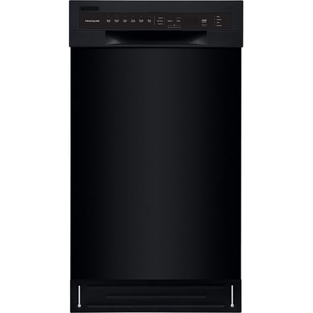 Frigidaire 18 in. ADA Compact Front Control Dishwasher in Black with Dual Spray Arms 52 dBA includes room-of-choice delivery