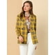 thumbnail image 3 of Chaqueta formal Allegra K Día de San Patricio mujer solapa con muesca Doble botonadura Amarillo S, 3 of 6