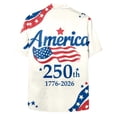 thumbnail image 5 of mgoYE Men Button T-Shirts Graphic Tees Mens 250 Years of Freedom 1776 2026 American Flag 4 July Vintage O-Neck T-Shirt USA Navy 250th Anniversary Gifts(Light Gray,4XL), 5 of 6