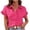 Hot Pink Shirts for women, variant on HAPIMO Women's Trendy Loose Tops Tunic Shirts Lapel Button Pullover Solid Color Summer Tees for Teen Girls Ruffle Sleeve Elegant Casual Relaxed Blouses Hot Pink XL