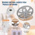 thumbnail image 3 of Ourlova Round Swivel Chair with Armrests, Rotating Plastic Desk Chair, Light Coffee, 3 of 6