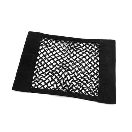 Car Back Trunk Elastic Adhesive Storage Net Mesh Bag Pocket Cage Black