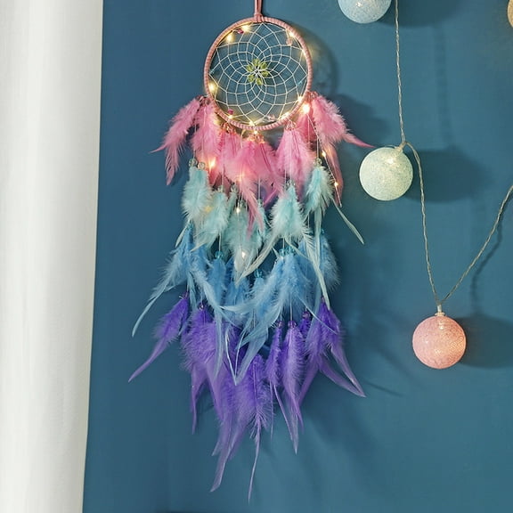 JAAE Dream Catcher Feather Hanging Home Decoration Wall Decor Pink