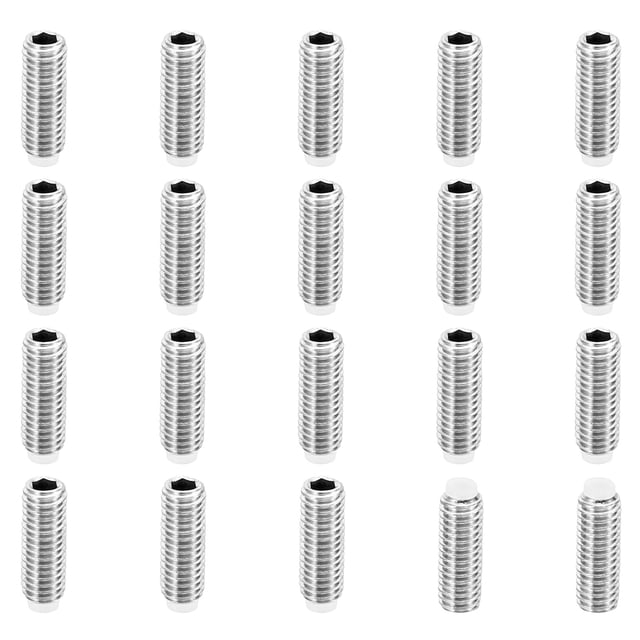 Uxcell Tornillo de punta de nylon M5x14mm, tornillos de cabeza hexagonal con punto de copa, set antideslizante, 20 piezas