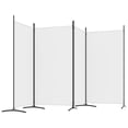 thumbnail image 3 of vidaXL 4-Panel Room Divider White 346x180 cm Fabric, 3 of 5