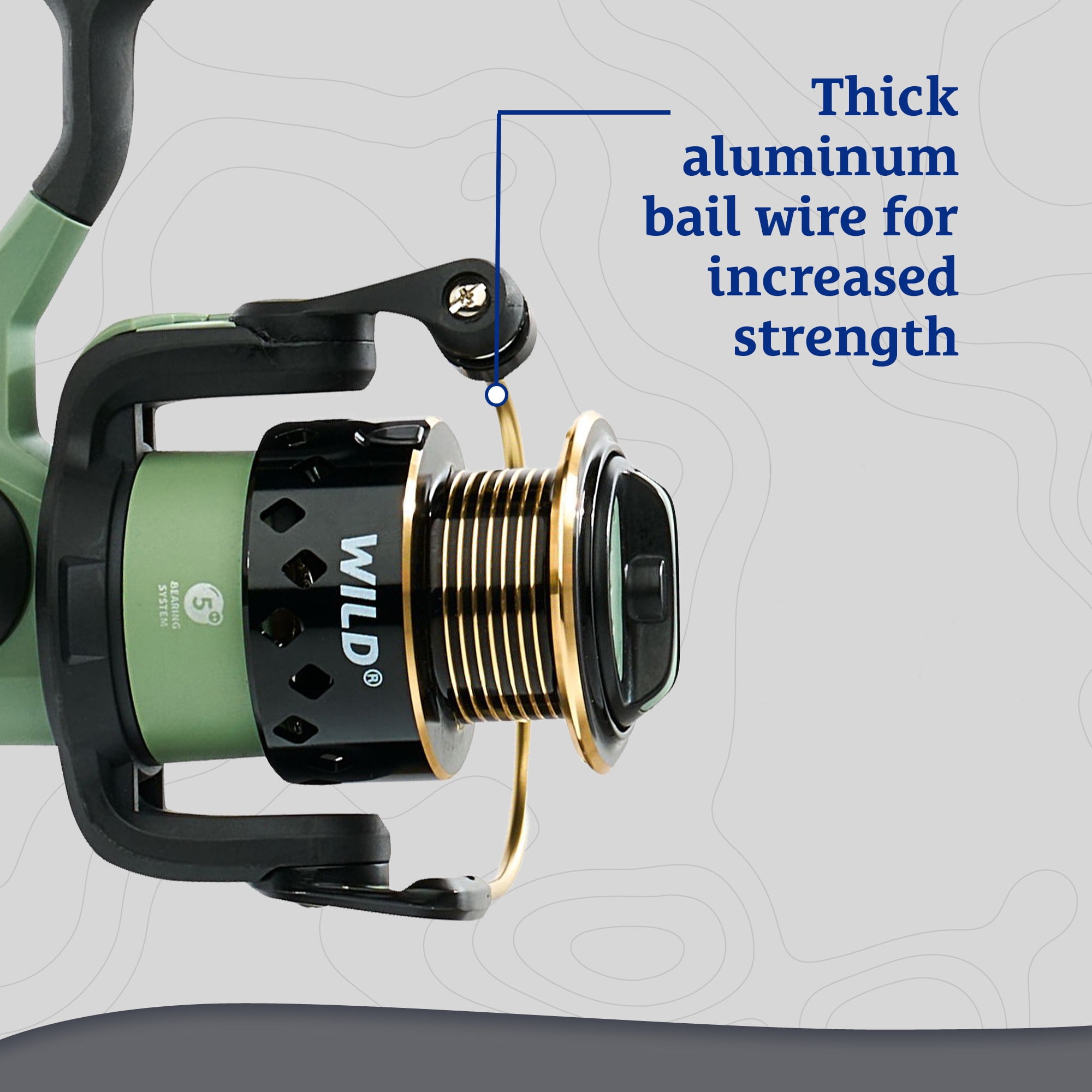 Shakespeare Wild Spinning Combo 6'6" 1-Piece Fishing Rod and Reel Combo